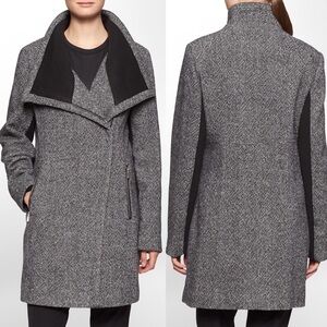 Calvin Klein Charcoal and Ebony Pea Coat